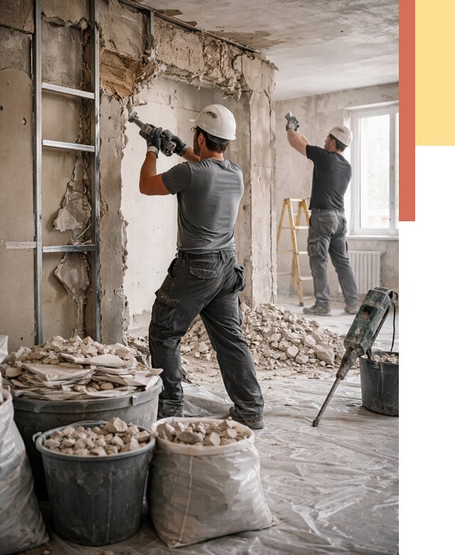 Демонтажные работы в Липецке от 2806 руб. — услуги и цена под ключ | ОТДЕЛОЧНИК-Лпц