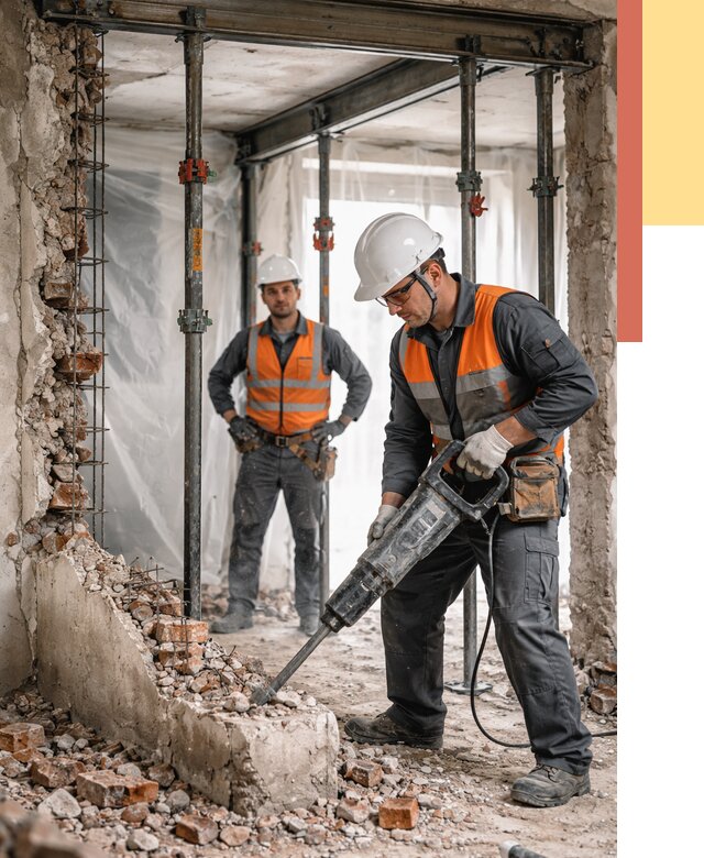 Снос несущих стен в Липецке от 10654 руб. — демонтаж несущей стены под ключ | ОТДЕЛОЧНИК-Лпц