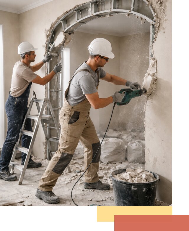 Демонтаж гипсокартонной арки в Липецке быстро и аккуратно