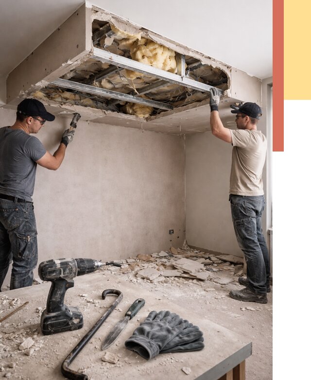 Демонтаж короба из гипсокартона в Липецке от 1580 руб. — быстро и недорого | ОТДЕЛОЧНИК-Лпц