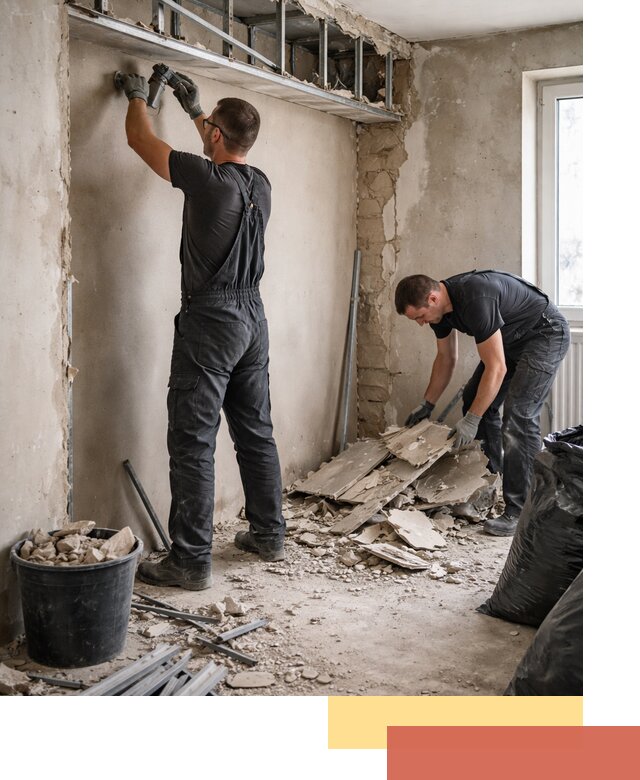 Демонтаж короба из гипсокартона в Липецке быстро и аккуратно