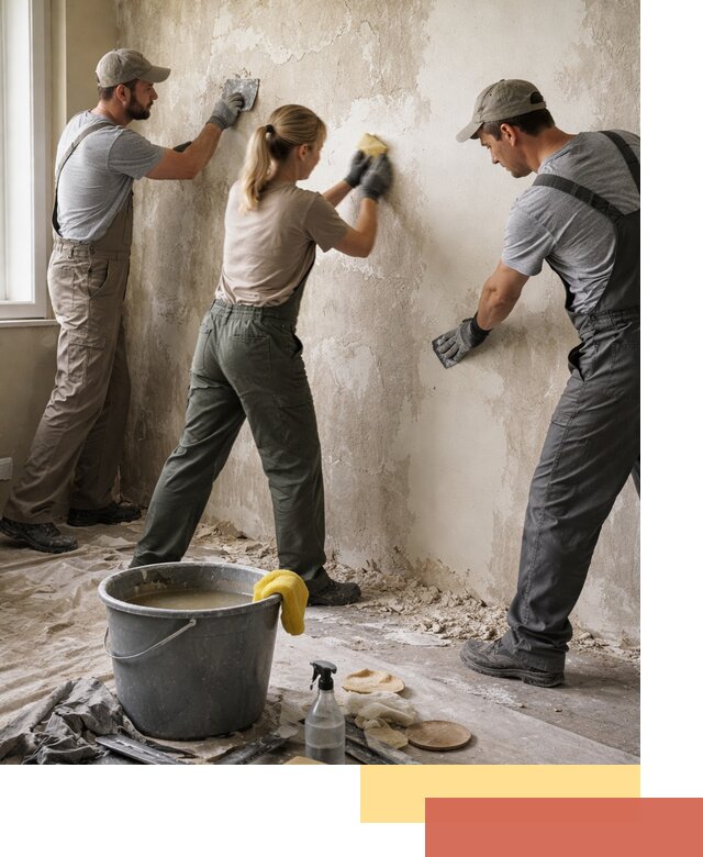 Очистка стен от клея и грунтовки в Липецке качественно и быстро