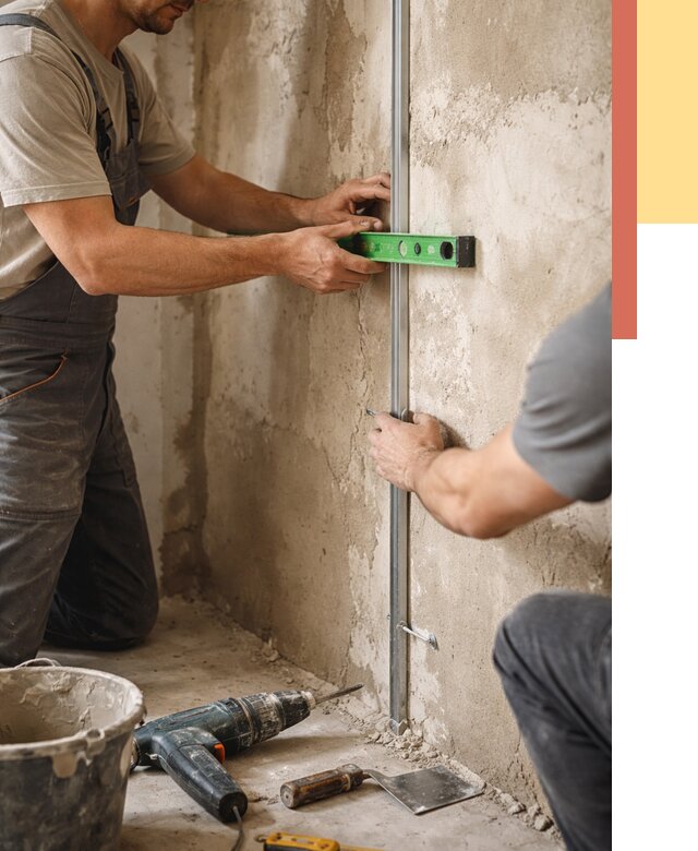 Установка штукатурных маяков в Липецке от 7276 руб. — быстро и недорого | ОТДЕЛОЧНИК-Лпц