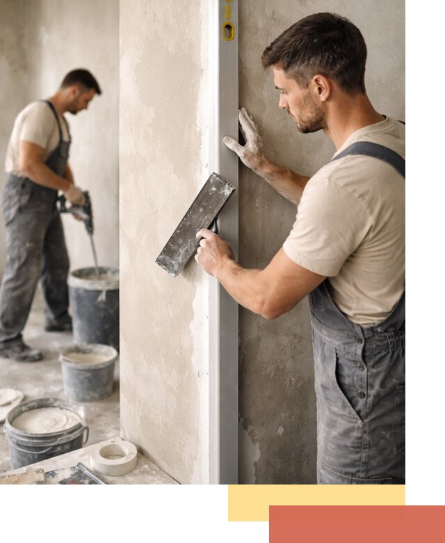 Выведение углов стен в Липецке: монтаж и оштукатуривание