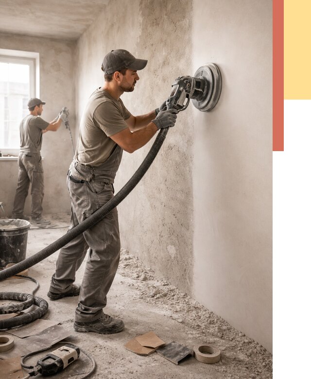 Шлифовка стен в Липецке от 1247 руб/м2 — быстро и недорого | ОТДЕЛОЧНИК-Лпц