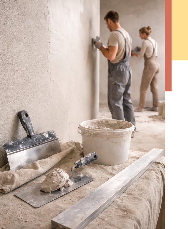 Штукатурка стен гипсовая в Липецке от 4677 руб/м2 — быстро и недорого | ОТДЕЛОЧНИК-Лпц