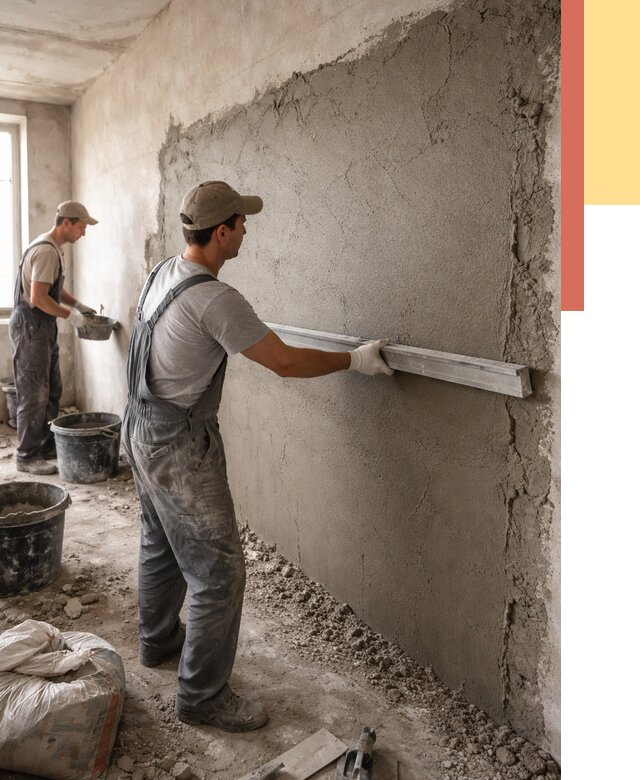 Цементная штукатурка стен в Липецке от 4677 руб/м2 — быстро и недорого | ОТДЕЛОЧНИК-Лпц