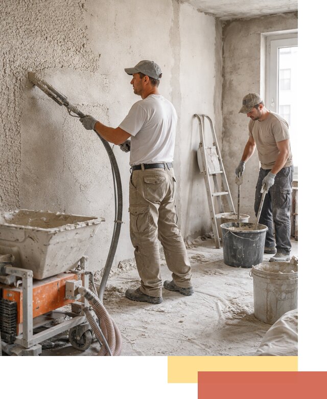 Машинная штукатурка стен в Липецке — быстро и качественно