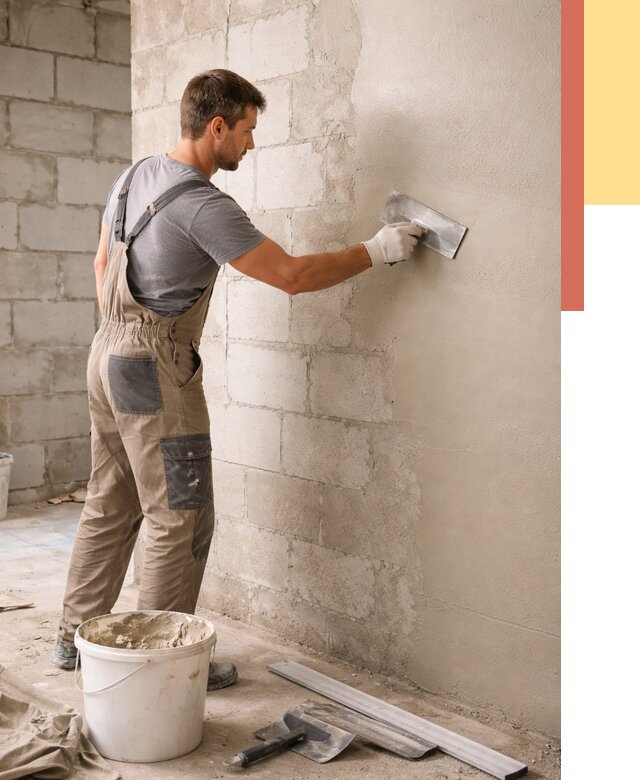 Штукатурка стен из газобетона в Липецке от 2183 руб./м2 — быстро и недорого | ОТДЕЛОЧНИК-Лпц