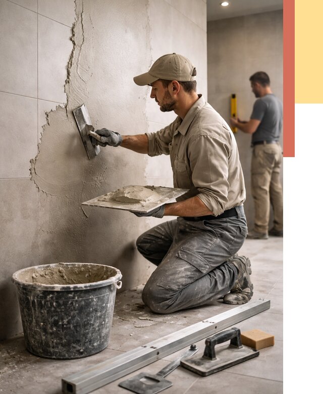 Штукатурка стен в ванной в Липецке от 4677 руб./м² — выравнивание под ключ | ОТДЕЛОЧНИК-Лпц