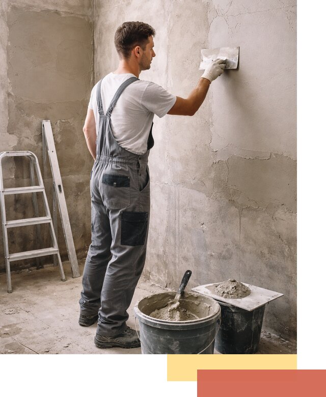 Штукатурка стен в ванной под ключ в Липецке