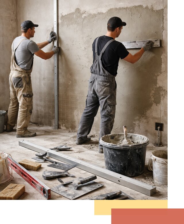 Профессиональная штукатурка стен под плитку в Липецке