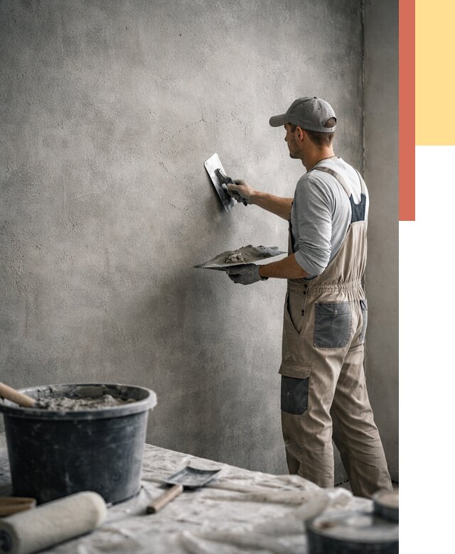 Декоративная штукатурка под бетон в Липецке от 2599 руб./м² — нанесение под ключ | ОТДЕЛОЧНИК-Лпц