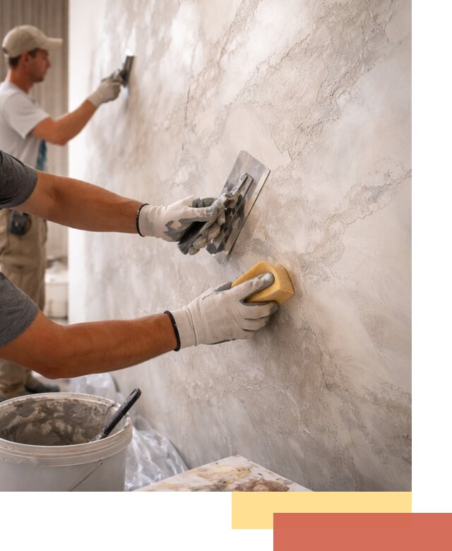 Декоративная штукатурка под мрамор в Липецке для стен и потолков