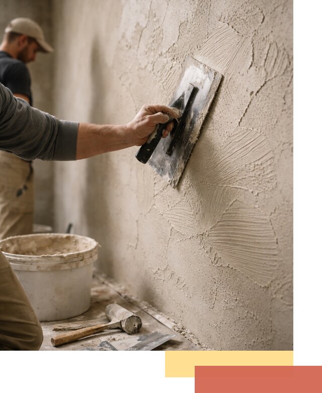 Фактурная штукатурка стен в Липецке — монтаж, отделка, реставрация