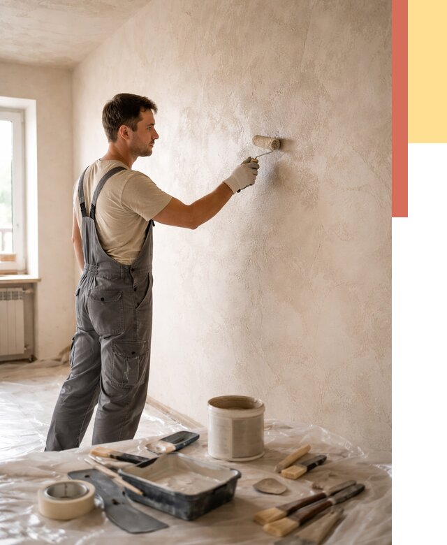 Нанесение лессирующей краски по декоративке в Липецке от 1819 руб. | ОТДЕЛОЧНИК-Лпц