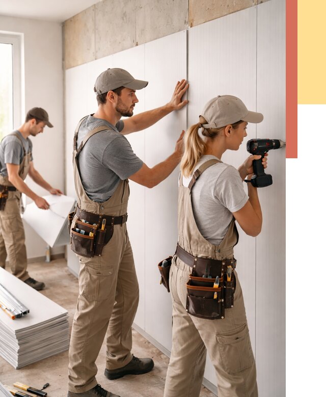 Монтаж ПВХ панелей на стены в Липецке от 468 руб/м2 — быстро и недорого | ОТДЕЛОЧНИК-Лпц