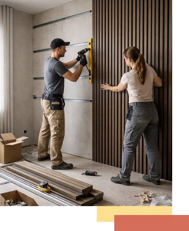 Монтаж реечных панелей на стены в Липецке