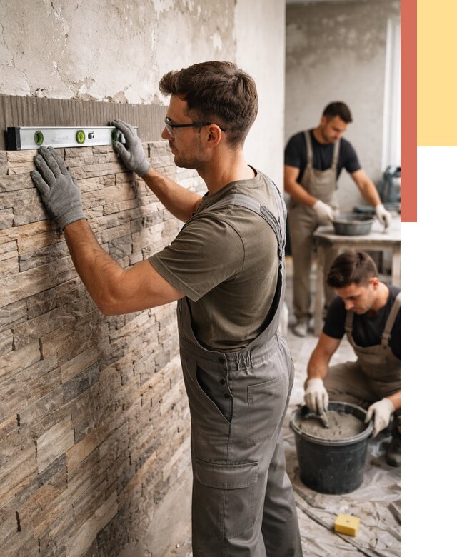 Монтаж искусственного камня в Липецке от 4677 руб. под ключ | ОТДЕЛОЧНИК-Лпц