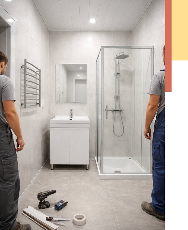 Отделка ванной комнаты панелями ПВХ в Липецке от 4677 руб. за м2 | ОТДЕЛОЧНИК-Лпц