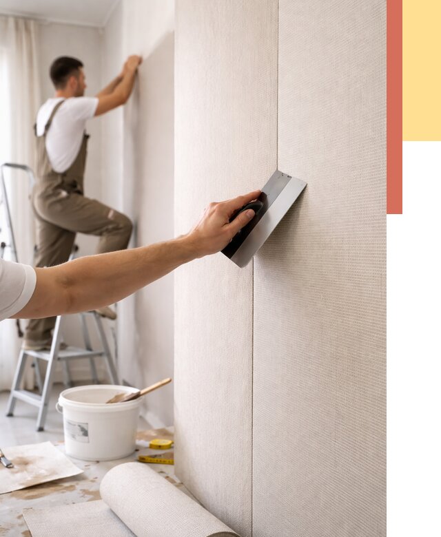 Поклейка текстильных обоев в Липецке от 4677 руб. под ключ | ОТДЕЛОЧНИК-Лпц