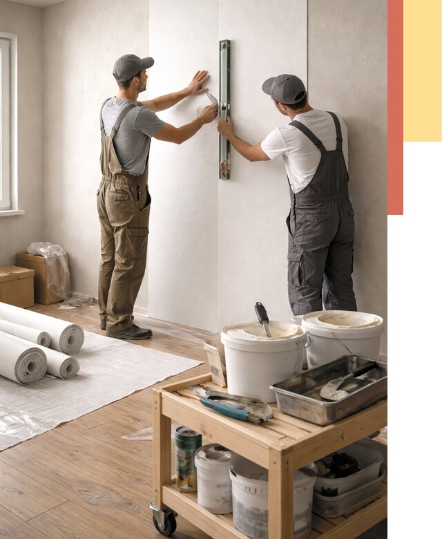 Поклейка стеклообоев в Липецке от 6756 руб. за м2 — быстро и недорого | ОТДЕЛОЧНИК-Лпц