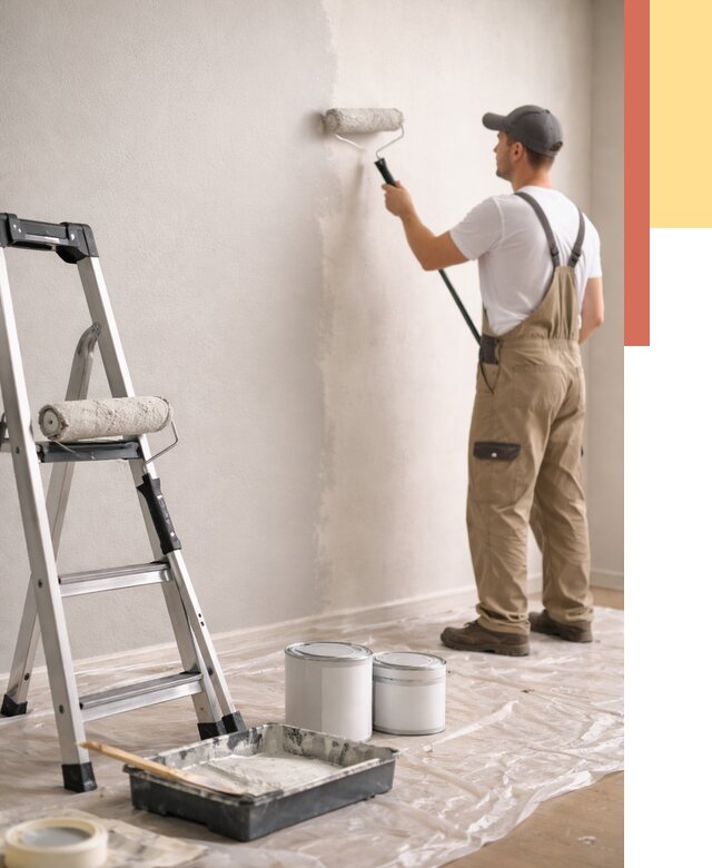 Покраска стен латексной краской в Липецке от 4677 руб. за м2 | ОТДЕЛОЧНИК-Лпц