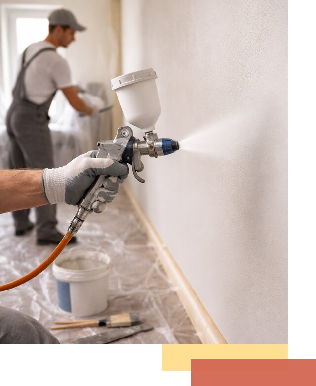 Покраска стен краскопультом в Липецке быстро и качественно