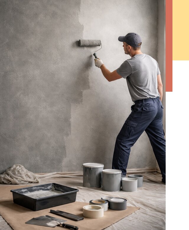 Покраска стен под бетон в Липецке от 676 руб. за м2 — быстро и недорого | ОТДЕЛОЧНИК-Лпц