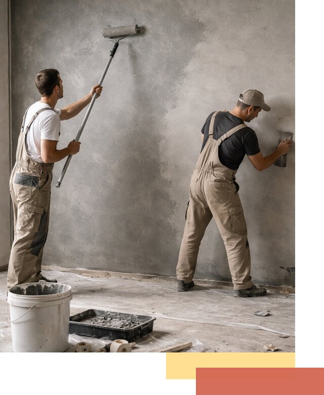 Покраска стен под бетон в Липецке профессионально и недорого