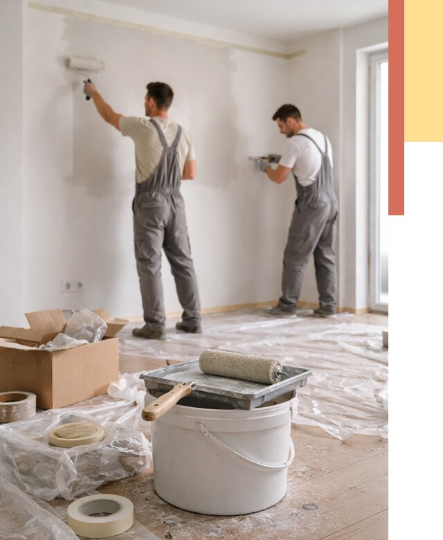 Покраска стен в квартире в Липецке от 2599 руб/м2 — быстро и недорого | ОТДЕЛОЧНИК-Лпц