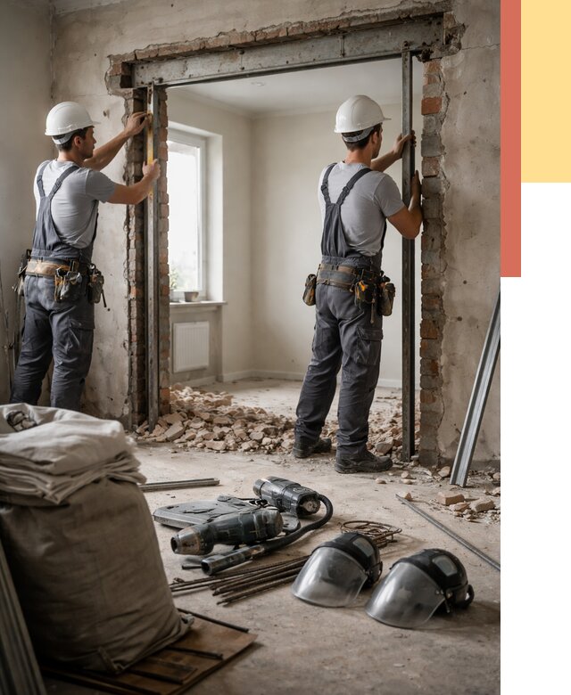 Расширение дверного проема в Липецке от 12993 руб. под ключ | ОТДЕЛОЧНИК-Лпц