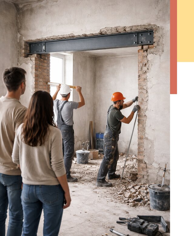 Усиление проема в стене в Липецке от 9874 руб. — усиление дверного проема металлоконструкцией | ОТДЕЛОЧНИК-Лпц