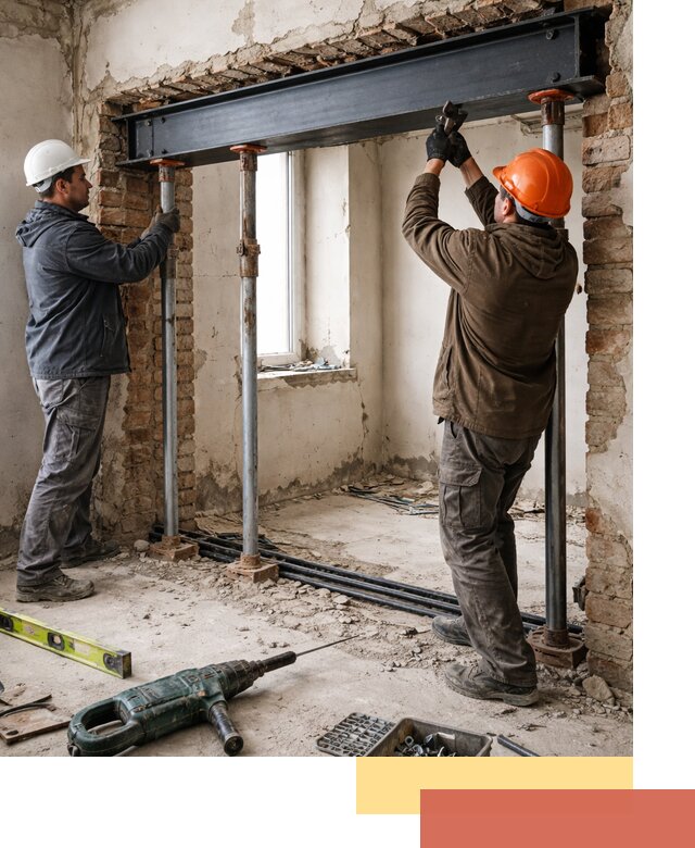 Усиление проема в стене в Липецке для расширения и безопасности