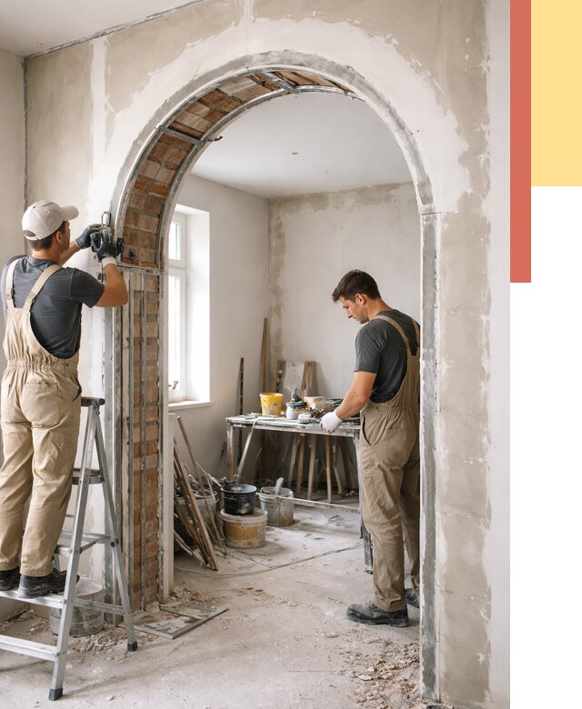 Устройство арочного проема в Липецке от 9874 руб. под ключ — быстро и недорого | ОТДЕЛОЧНИК-Лпц