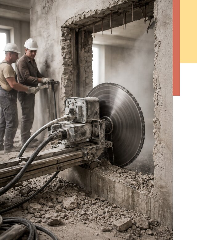 Алмазная резка проемов в Липецке от 4677 руб. быстро и недорого | ОТДЕЛОЧНИК-Лпц