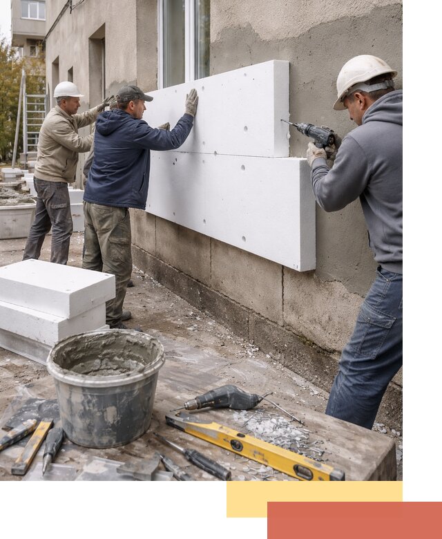 Утепление наружных стен пенопластом в Липецке