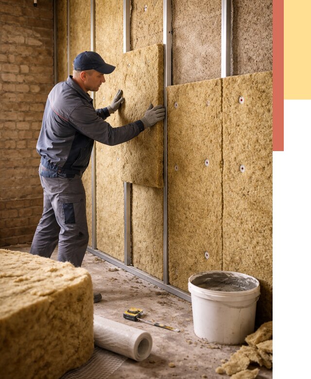 Утепление стен минватой в Липецке от 1403 руб./м2 — недорого и быстро | ОТДЕЛОЧНИК-Лпц