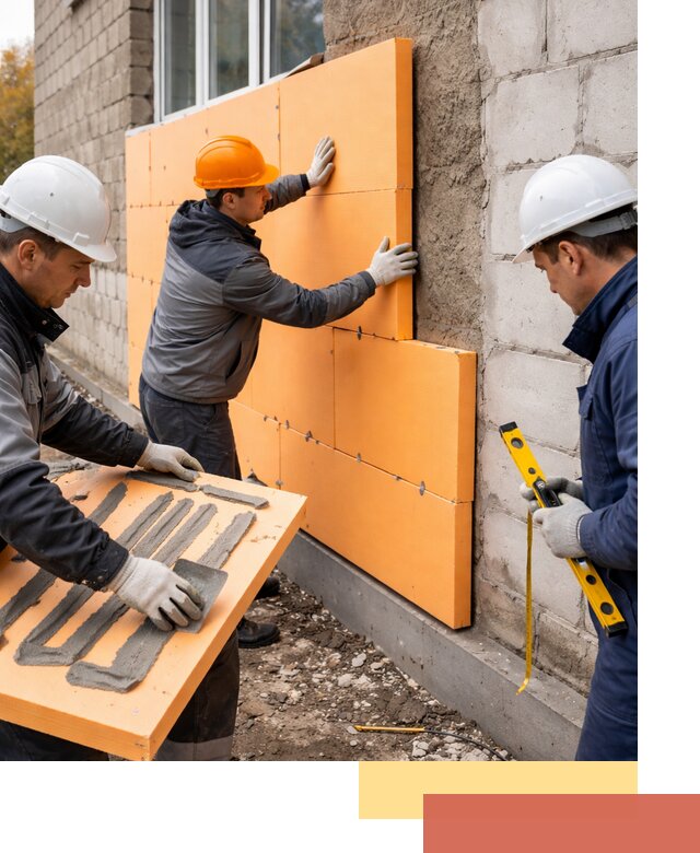 Утепление фасада пеноплексом под ключ в Липецке