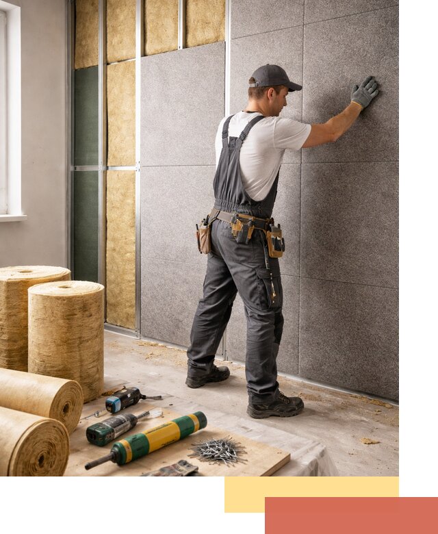 Профессиональная шумоизоляция стен в Липецке для квартиры и офиса