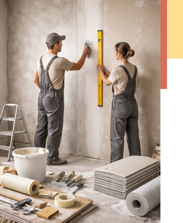 Отделка стен в Липецке от 1559 руб/м² — недорого, быстро, под ключ | ОТДЕЛОЧНИК-Лпц