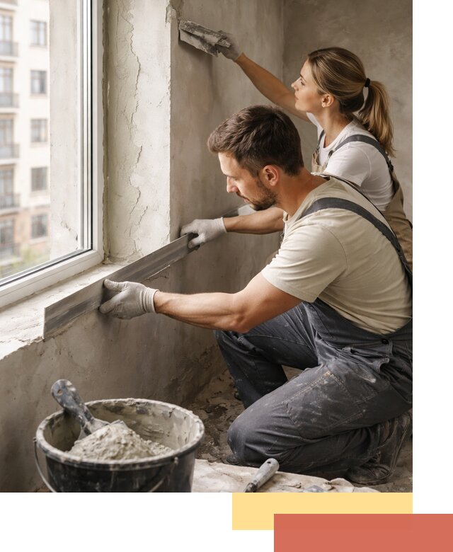 Штукатурка откосов дверей и окон профессионально в Липецке