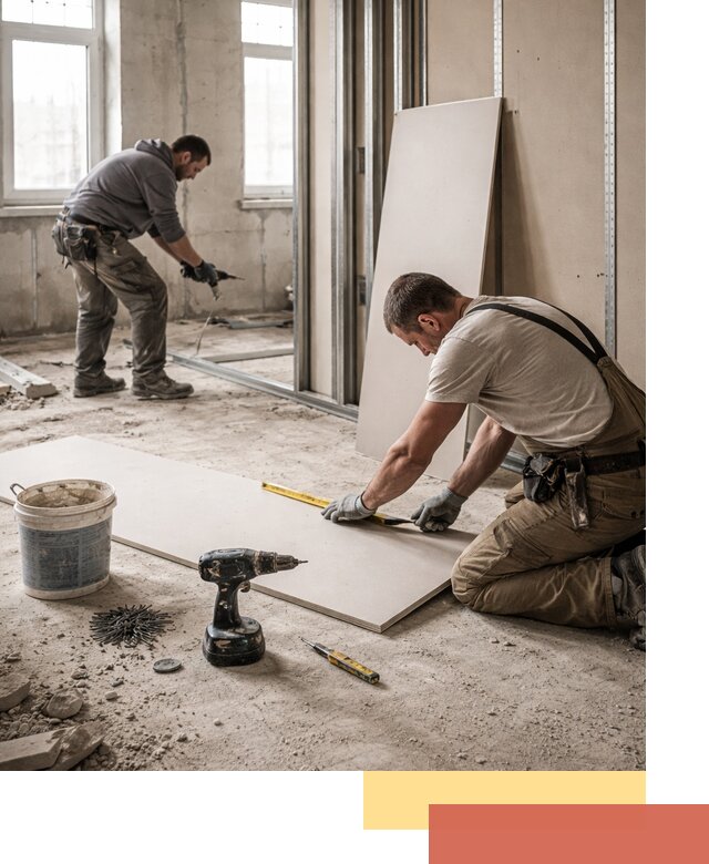 Кладка перегородок из ПГП под ключ в Липецке