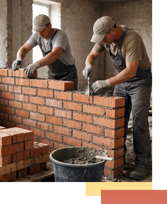 Кладка кирпичных перегородок под ключ в Липецке