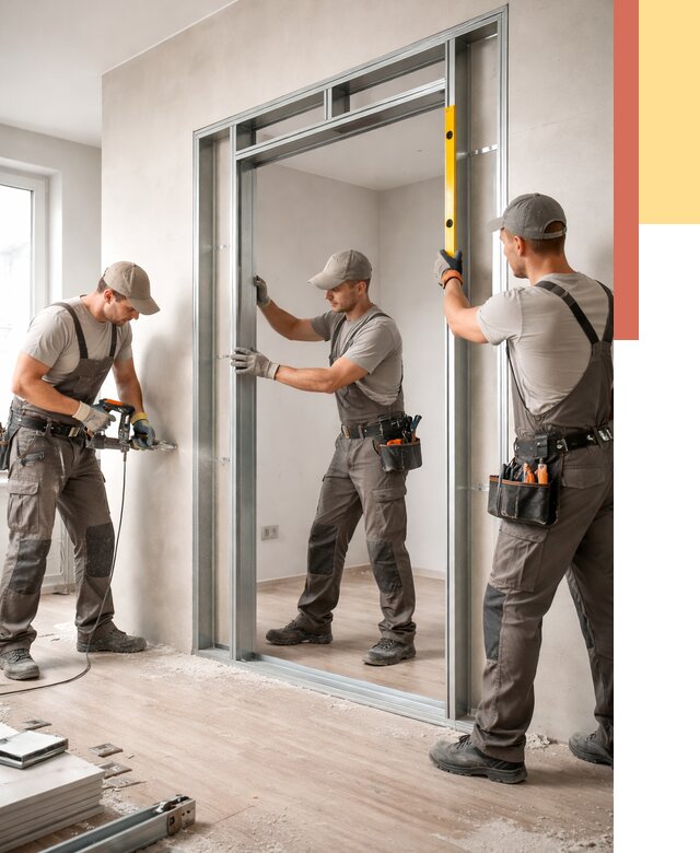 Устройство дверного проема в перегородке в Липецке от 4677 руб. под ключ | ОТДЕЛОЧНИК-Лпц