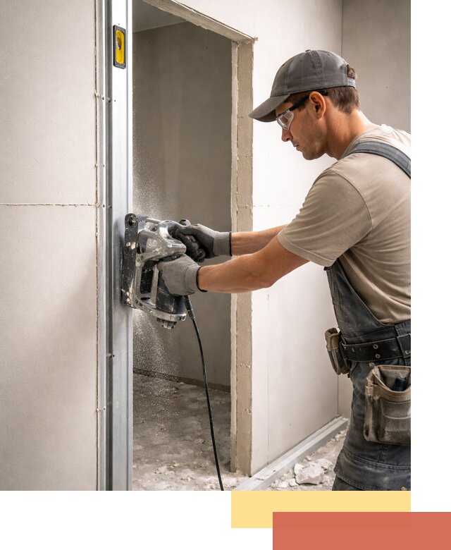 Устройство дверного проема в перегородке в Липецке