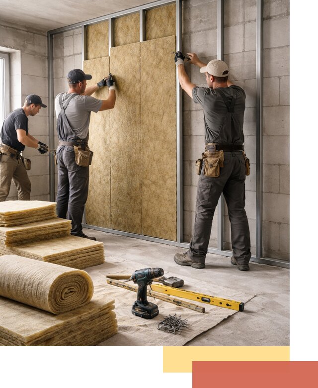 Шумоизоляция перегородок из блоков в Липецке — монтаж и защита шумоизоляцией