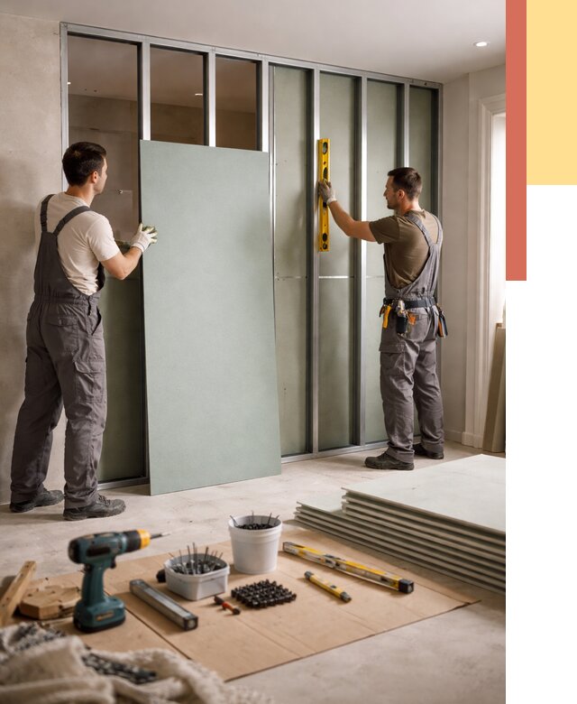 Перегородка из влагостойкого гипсокартона в Липецке от 4989 руб. — монтаж под ключ | ОТДЕЛОЧНИК-Лпц