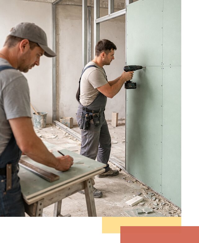 Перегородки из влагостойкого гипсокартона под ключ в Липецке