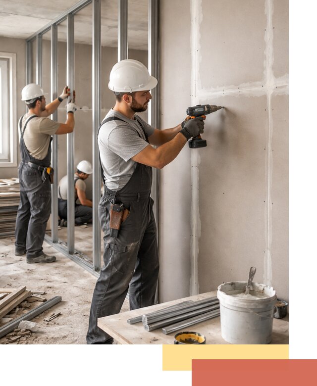 Перегородки из огнестойкого гипсокартона в Липецке под ключ